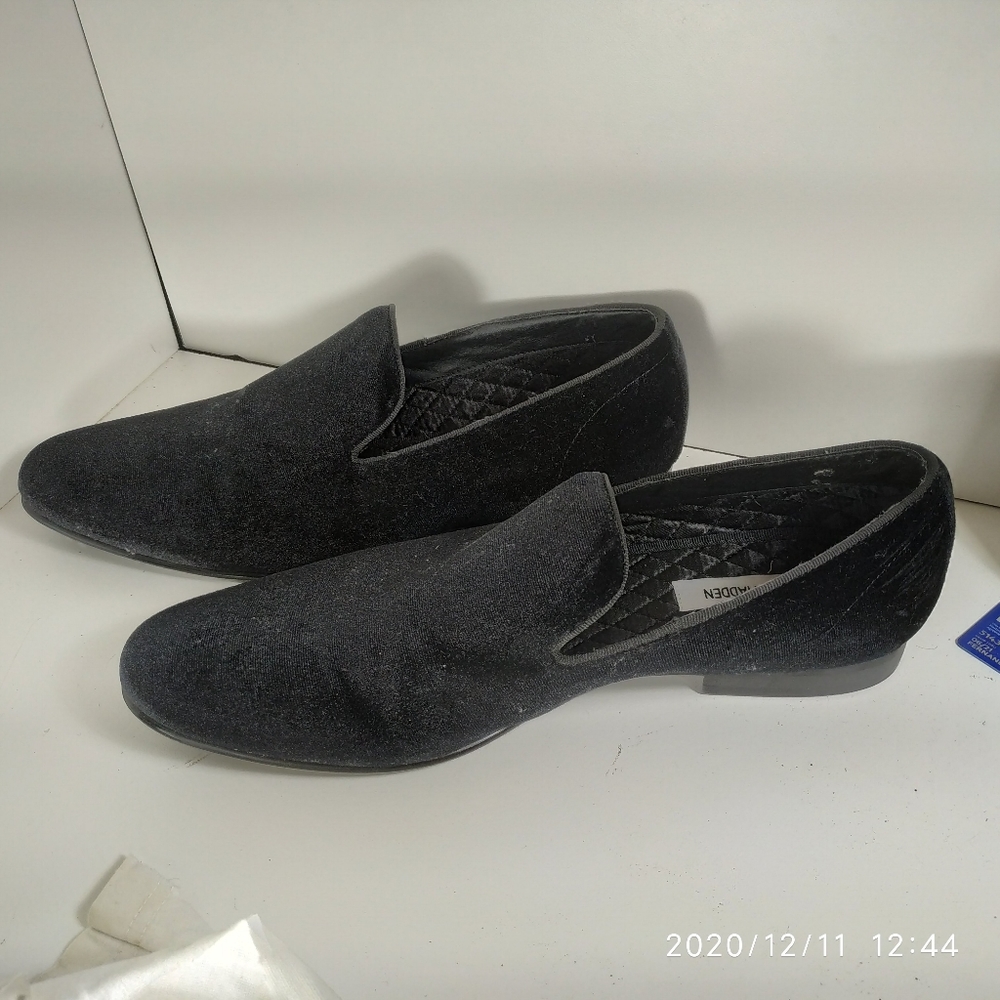 Black velour mens shoes sz11 @43